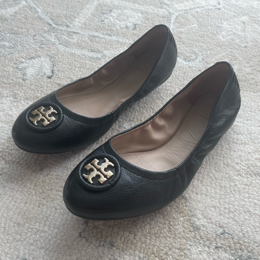 Tory Burch Allie Ballet Black Flats size 8 - Picture 1 of 5